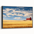 Black and white landscape art of North Dakota on a framed canvas, ideal for bedroom wall decor.