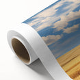 Art deco poster depicting North Dakota scenery in muted earth tones on rolled canvas, ideal for nursery wall art.