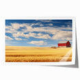 Rolled print of North Dakota landscape with muted earth tones, ideal for art wall dining room.