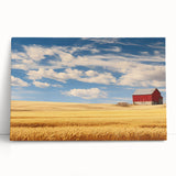 Black and white photo of North Dakota scenery on stretched canvas, ideal for kitchen wall art or bedroom ambiance.