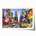 Extra large rolled canvas print of Manhattan skyline with muted gray and blue tones, ideal for art wall dining room.