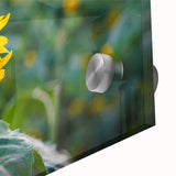 Large abstract wall art depicting Pennsylvania scenery in mid-century modernist style on acrylic glass.