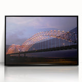 Large abstract wall art depicting Memphis skyline in muted gray tones on framed acrylic, suitable for modern art wall decor.