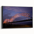 Black and white landscape art painting of Memphis, Tennessee on framed canvas, ideal for bedroom wall decor.