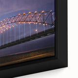Textured black wall art depicting Memphis skyline with colorful accents on extra large framed canvas.