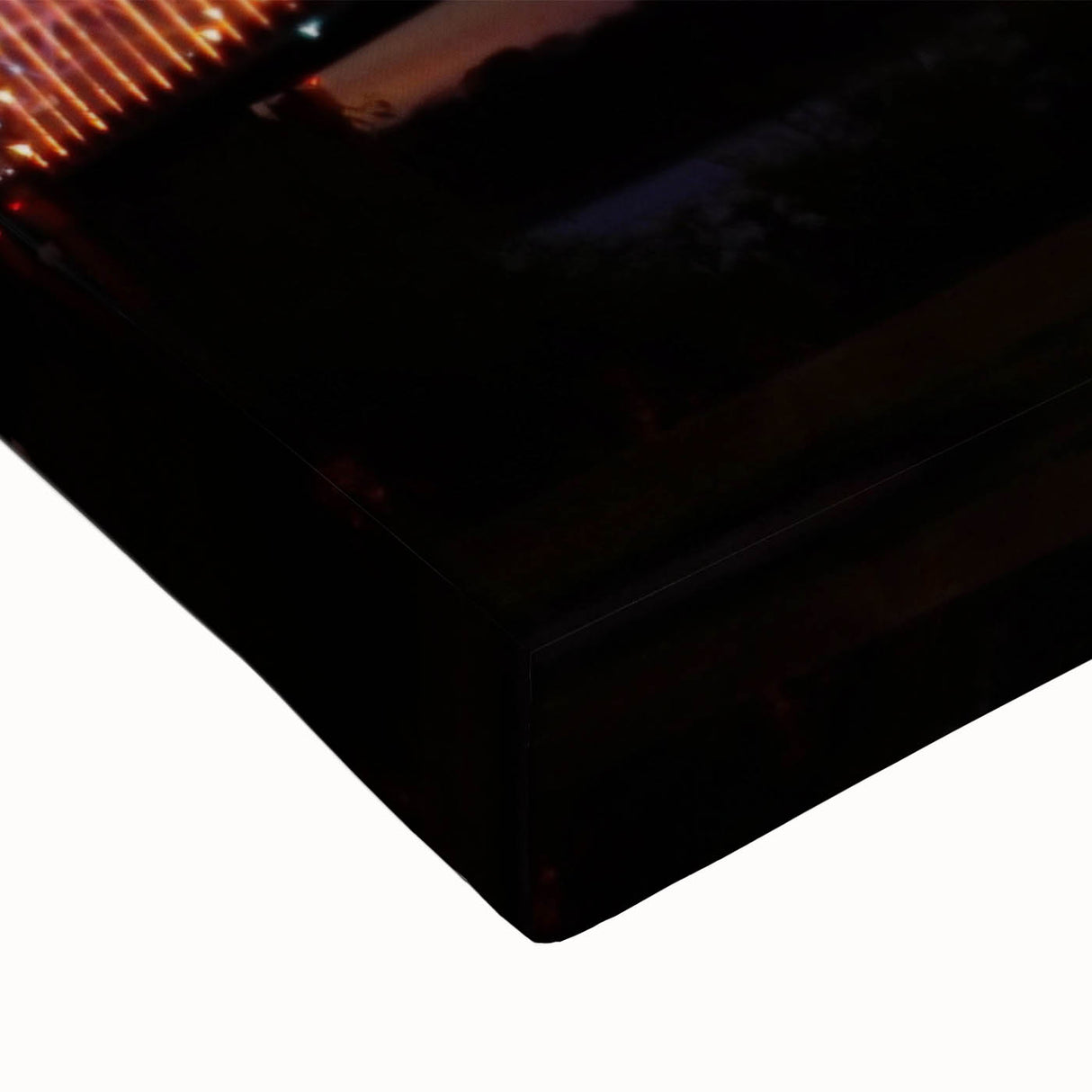 Black and white landscape art painting of Memphis on stretched canvas, suitable for bedroom wall decor.