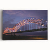 Black and white stretched canvas of Memphis skyline, ideal for kitchen wall art.
