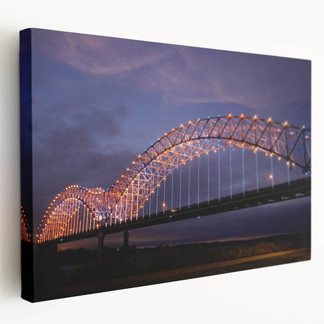 Large art depicting the Memphis, Tennessee skyline in muted earth tones on stretched canvas, suitable for kitchen wall decor.