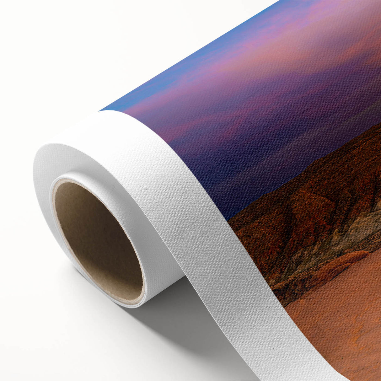 Art Deco poster of Arches National Park in Utah, featuring vibrant red and orange tones on rolled canvas.