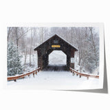 Rolled print of Vermont scenery with lush green trees and a tranquil lake, ideal for dining room wall art.