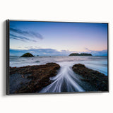 Black and white framed canvas featuring a vintage-style Olympic landscape, ideal for bedroom wall decor.