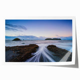 Rolled print of Olympic National Park with dense green forests and mist, ideal for dining room wall art.