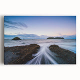 Black and white photograph of Olympic National Park on stretched canvas, suited for kitchen art.
