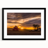Abstract art print of colorful, textured scenery of Palouse, USA on extra large canvas, ideal for living room decor.