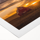 Art deco poster of the Palouse region, Washington, with soft green and brown tones on rolled canvas.