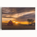 Black and white photograph of Palouse, Washington on large stretched canvas, suitable for kitchen wall art.