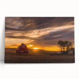 Black and white photograph of Palouse, Washington on stretched canvas.