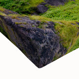 Black and white landscape painting of Seattle skyline on large stretched canvas, suitable for bedroom wall decor.