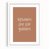 Abstract art print depicting fall foliage in orange and red shades on a white framed canvas, suitable for dining room decor.