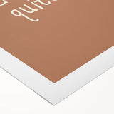 Art deco poster featuring an autumnal landscape in muted orange and brown tones on rolled canvas.