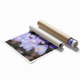 Extra large rolled print of a spring floral design in pastel shades, ideal for classy bathroom wall art.