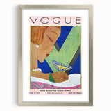 Vogue Illustration Print - 1928 Spring Fashion Art with Butterfly