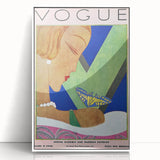 Vogue Illustration Print - 1928 Spring Fashion Art with Butterfly