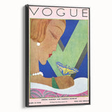Vogue Illustration Print - 1928 Spring Fashion Art with Butterfly