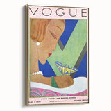 Vogue Illustration Print - 1928 Spring Fashion Art with Butterfly