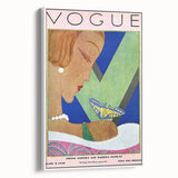 Vogue Illustration Print - 1928 Spring Fashion Art with Butterfly