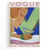 Vogue Illustration Print - 1928 Spring Fashion Art with Butterfly