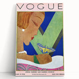 Vogue Illustration Print - 1928 Spring Fashion Art with Butterfly