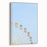 Vintage poster art featuring a colorful abstract design on a large framed canvas, ideal for living room decor.