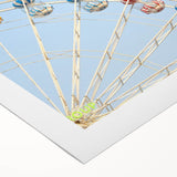 Art deco poster featuring a summer scene on rolled canvas, ideal for dining room wall art.