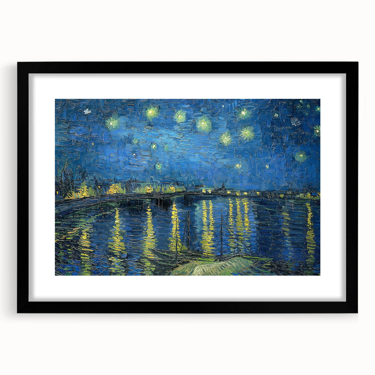 Extra large abstract art print featuring vibrant, colorful textures on canvas, framed in black, ideal for living room decor.