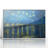 Framed acrylic print of a Van Gogh-inspired art deco poster in pastel hues, suitable for nursery wall art.