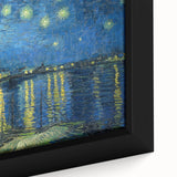 Close-up of a textured, extra large framed canvas depicting a colorful abstract design, ideal for living room wall art.