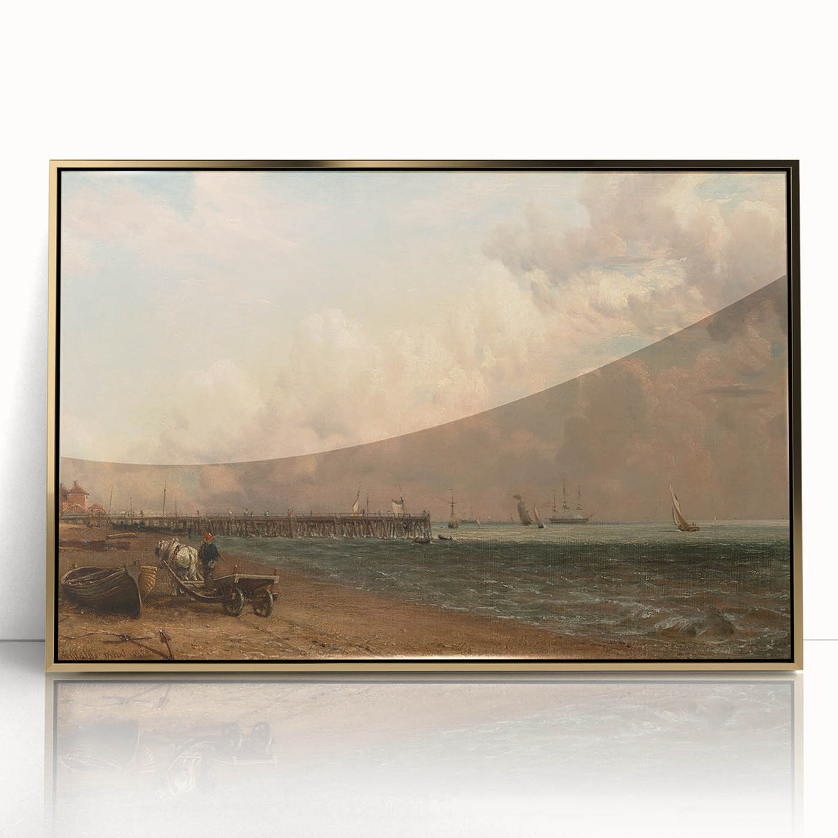 Romantic Era Art: "Yarmouth Jetty" (1822) by John Constable