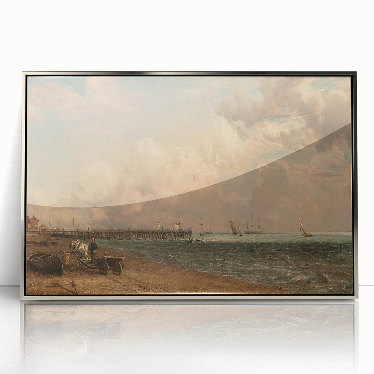 Romantic Era Art: "Yarmouth Jetty" (1822) by John Constable