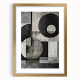 Acrylic Dining Room Artwork – Geometric Monochrome Print