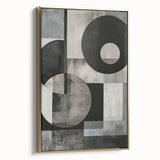 Acrylic Dining Room Artwork – Geometric Monochrome Print