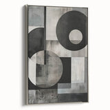 Acrylic Dining Room Artwork – Geometric Monochrome Print