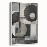 Acrylic Dining Room Artwork – Geometric Monochrome Print