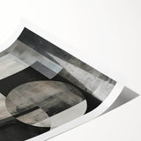 Acrylic Dining Room Artwork – Geometric Monochrome Print