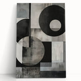 Acrylic Dining Room Artwork – Geometric Monochrome Print