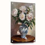 Peony Vase Living Room Wall Art – Modern Floral Canvas Print