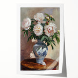 Peony Vase Living Room Wall Art – Modern Floral Canvas Print