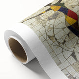 Abstract figurative wall art on rolled canvas, showcasing vibrant colors and intricate designs, ideal for modern home decor and artistic expression. Packaged securely in a durable tube, perfect for gifting or display.