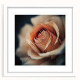 Abstract floral wall art framed in white with a mat, showcasing vibrant colors and intricate patterns, perfect for modern home decor or artistic settings.