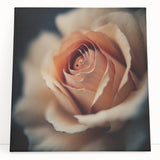 Abstract floral wall art on stretched canvas showcasing vibrant colors like blue, pink, and green, elegantly leaning against a neutral wall, perfect for modern home decor.